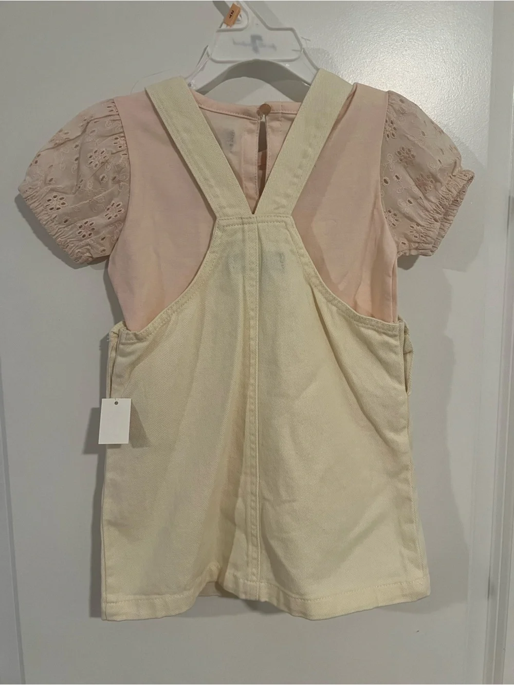 7 For All Mankind Eyelet Sleeve Bodysuit & Skirtall Set 2T
